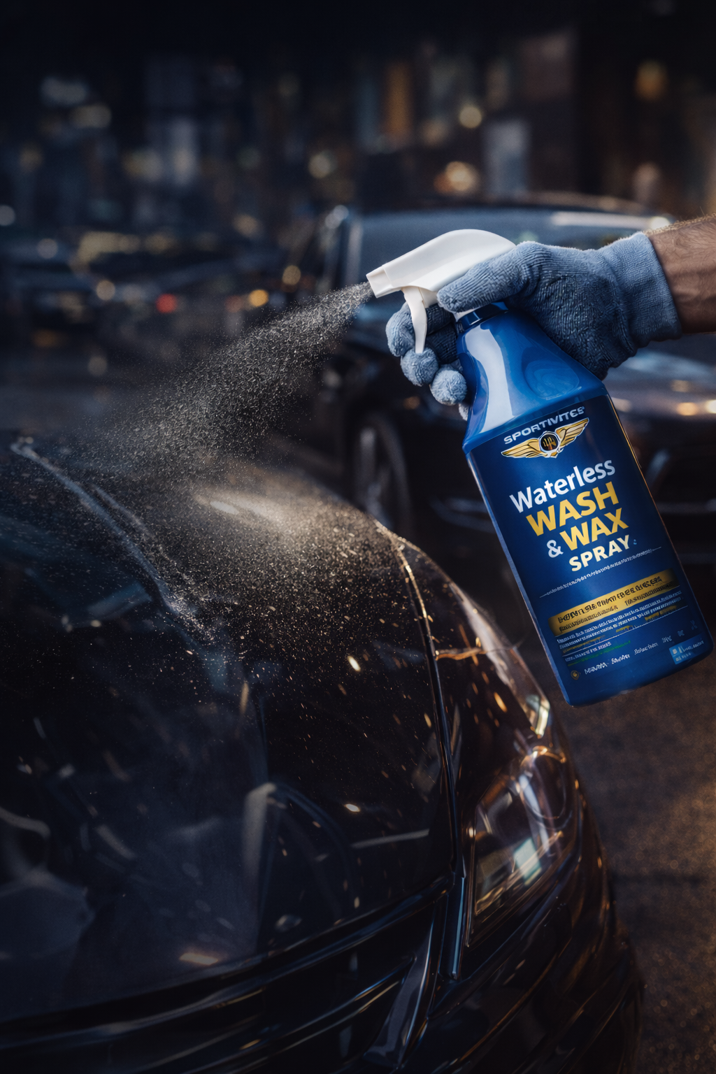 SPORTIVFE™ Waterless Wash & Wax Spray – Premium Quick Clean & Shine
