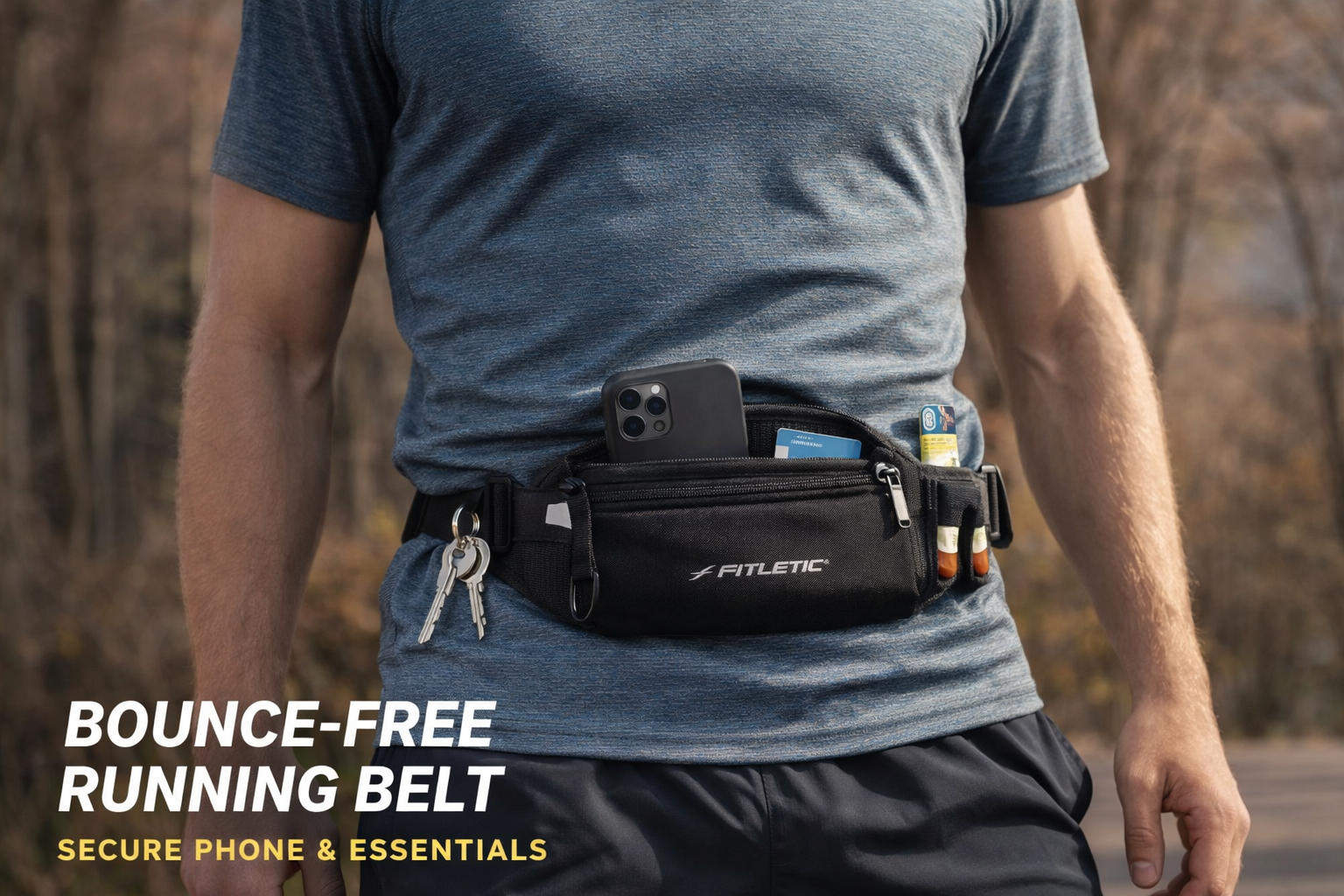 Running Belt – Bounce-Free Pouch with Gel Loops